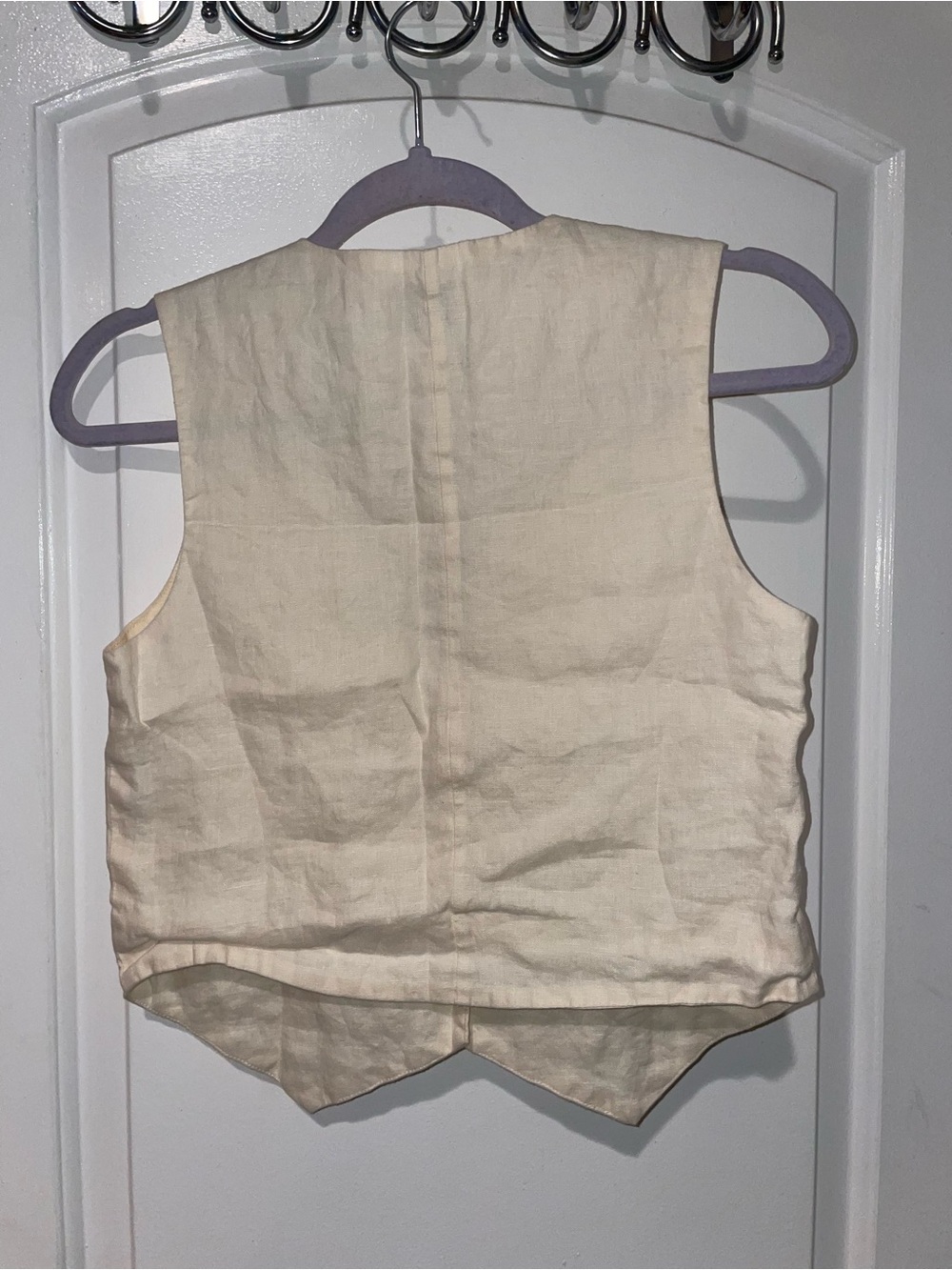 New! DISSH Linen Tailored Vest Butter Cream Neutral Minimalist 🐚 size 2 - Picture 7 of 10